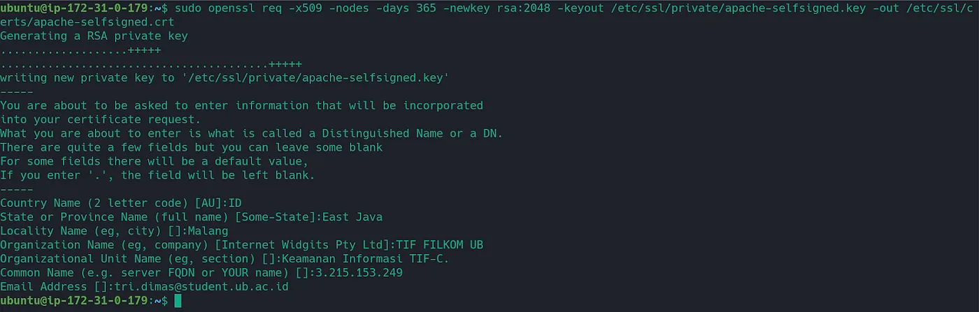 Pembuatan Sertifikat